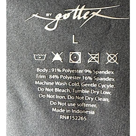 Gottex Dk Grey Short Sleeve Athletic Tee Shirt Women's Size L - Picture 4 of 4